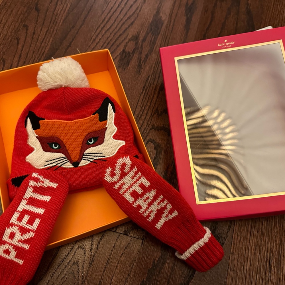 NIB Kate Spade Toddler Hat and Mittens